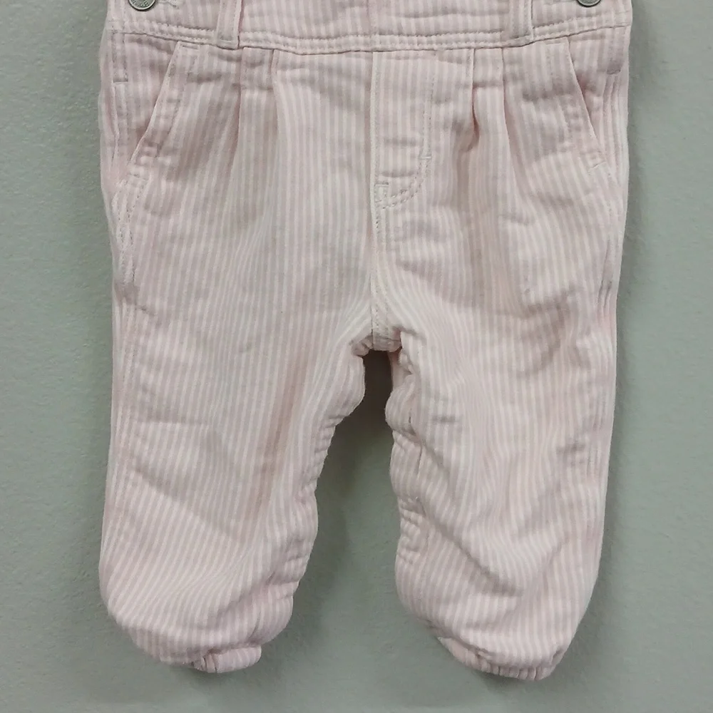 Oshkosh pink striped overalls 12months